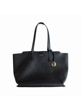 Furla Sally Saffiano Black Leather Bag Restore Upcycle Rehab Project